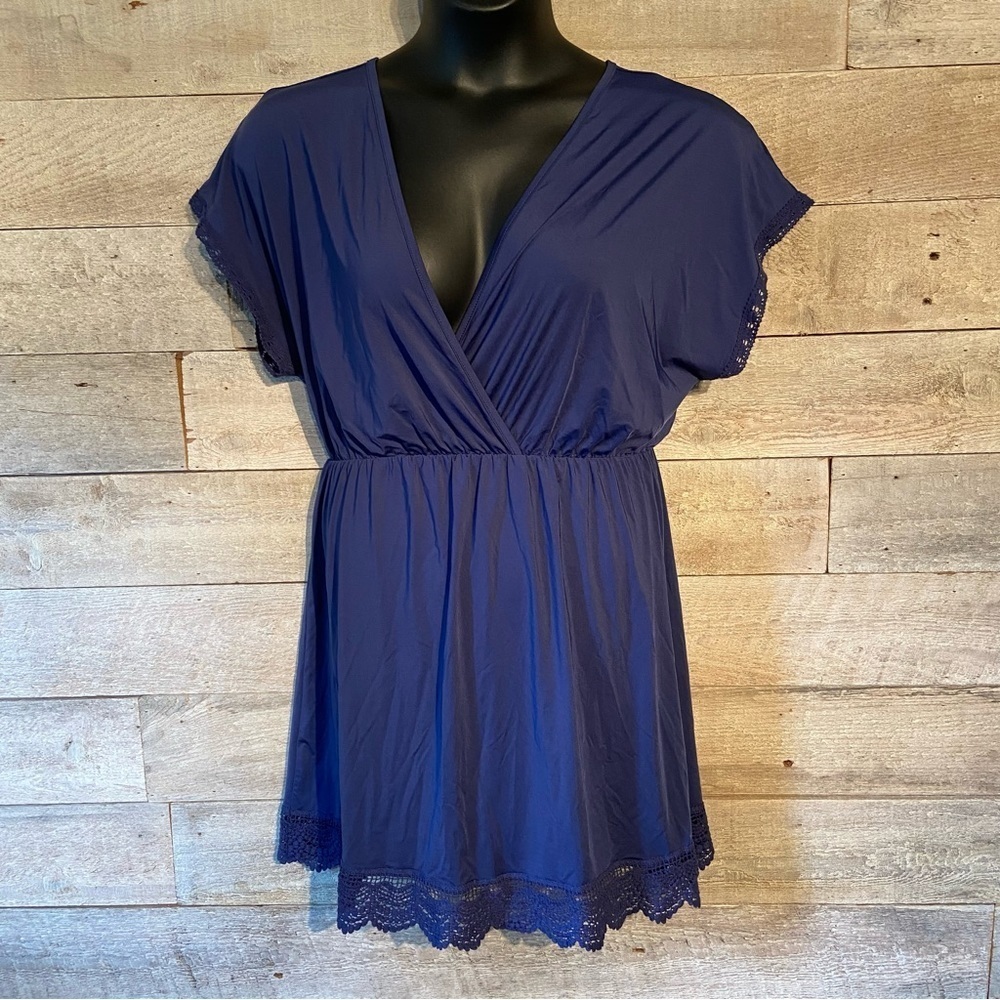 La Vie En Rose women's navy blue swimsuit coverup  in size x-large‎